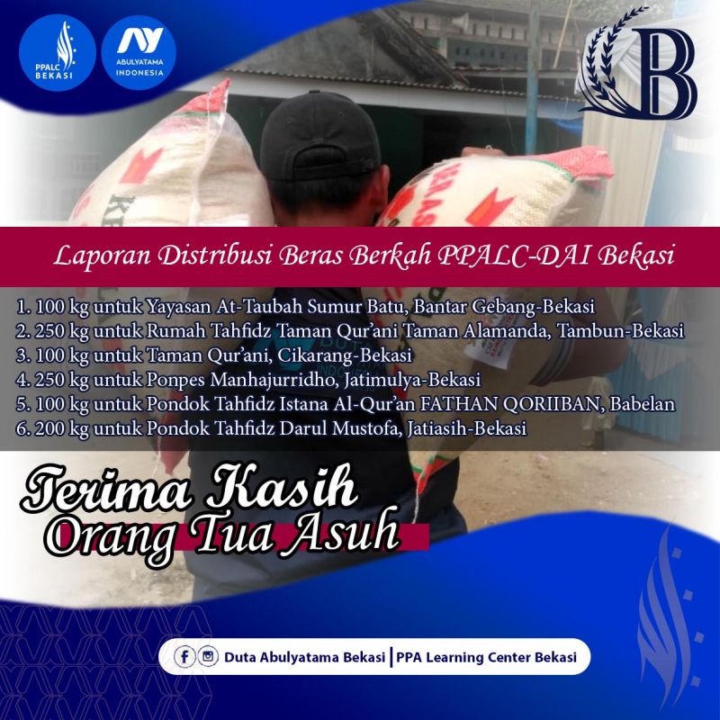 Program Beras Berkah DAI Bekasi